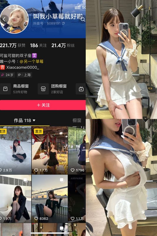 抖音 叫我草莓就好啦 微密圈 NO.005期 【18P4V】最新至：2024.11.17-微密来-