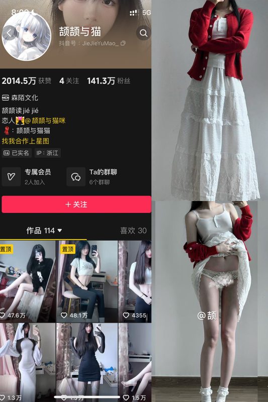 抖音 颉颉与猫 微密圈 NO.012期 【23P1V】最新至：2024.11.7-微密来-