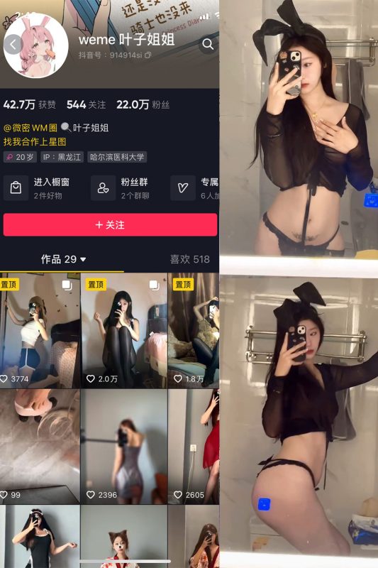 抖音 叶子姐姐 微密圈 NO.029期 【17P9V】最新至：2024.9.2-微密来-