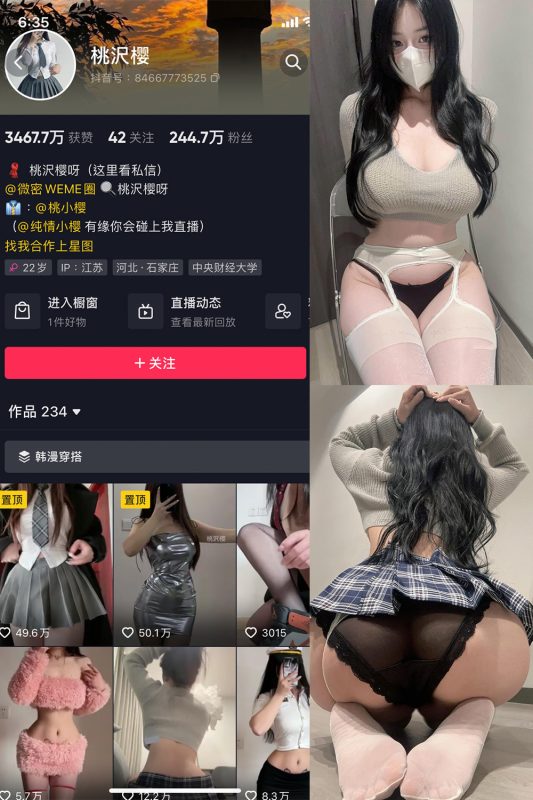 抖音 桃沢樱呀 微密圈 NO.040期 【40P5V】最新至：2024.8.24-微密来-